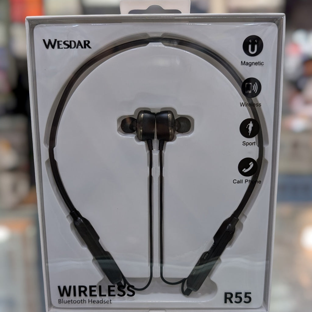 Wesdar R55 Wireless Bluetooth Neckband Earphones