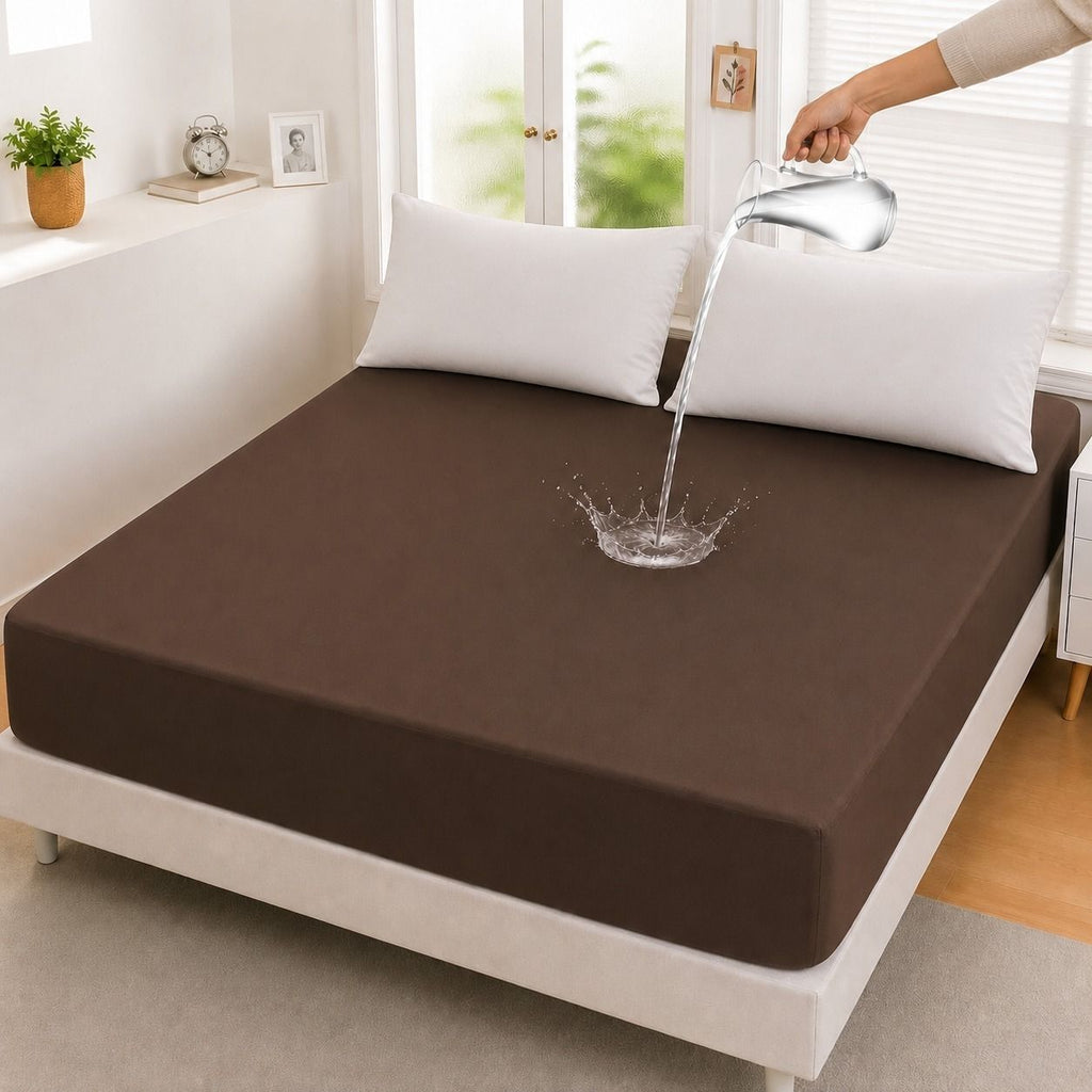 Micro Fitted Waterproof Mattress Cover & Protector – Dust Mite Proof & Machine Washable - Blue