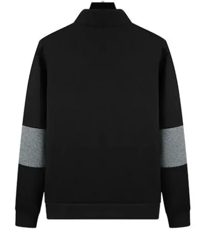 Men's Bomber Style Tracksuit - Black - L