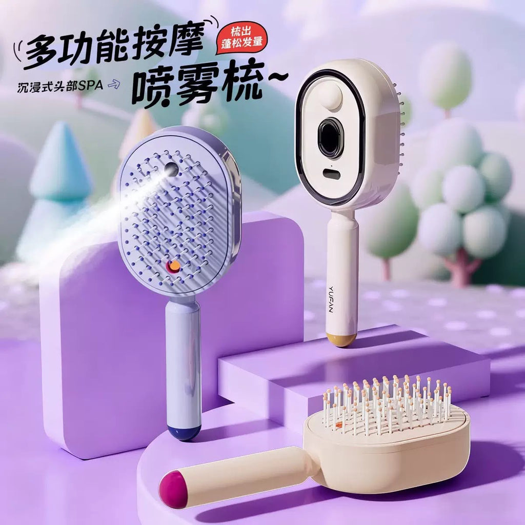 Electric Spray Retractable Air Cushion Comb - Random Color