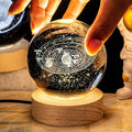 3D Ball Crystal Glass LED Table Lamp - Random Design