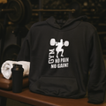 New Summer Collection Full Black Hoodie with GYM Print for Men and Boys – Comfortable, Stylish & Casual Wear - Large