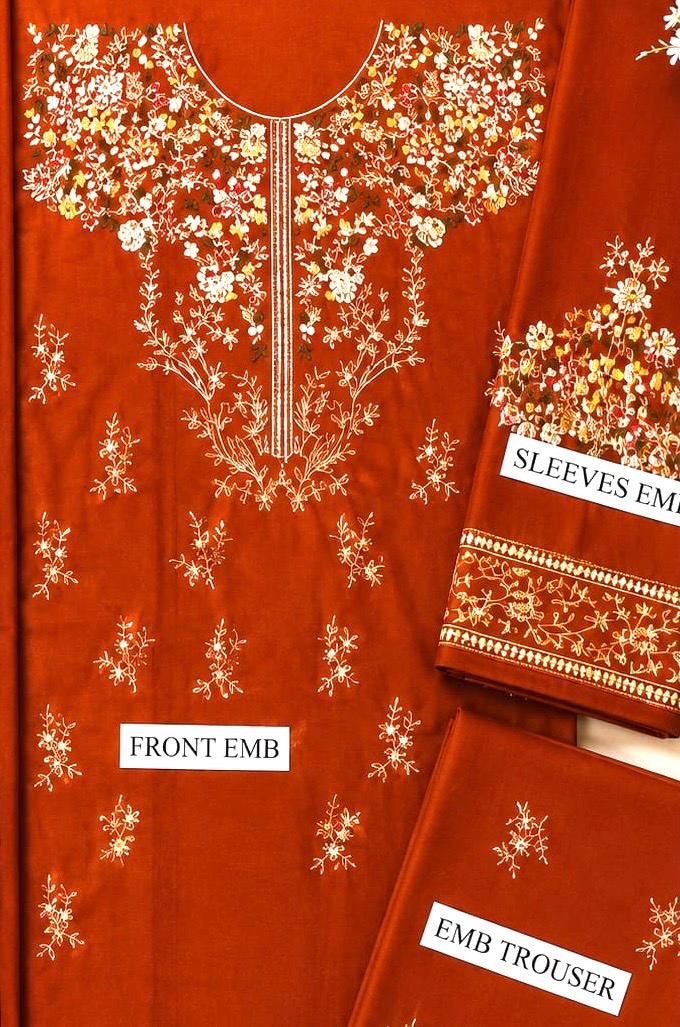 BATIK WINTER COLLECTION Dhanak 3 PC Best Quality Stuff (Unstitched)