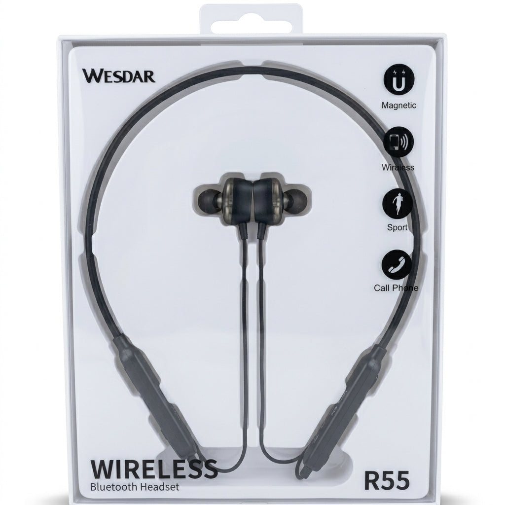 Wesdar R55 Wireless Bluetooth Neckband Earphones