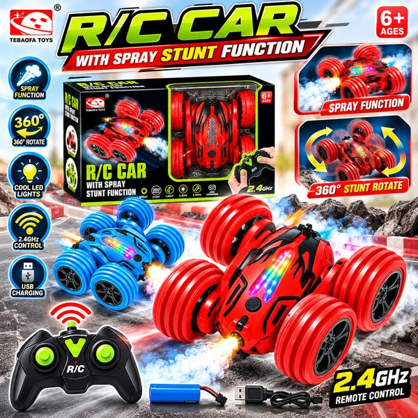 Tebaofa Toys 2.4GHz Rc Car With Spray And Stunt Function Remote Control Vehicle