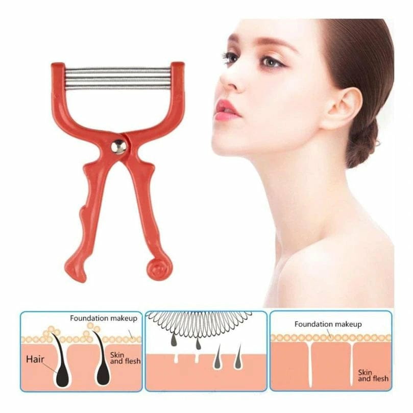 Face Hair Remover Epilator – Handheld Spring Face EpiRoller Spring for Facial Hair Removal (Random Color)
