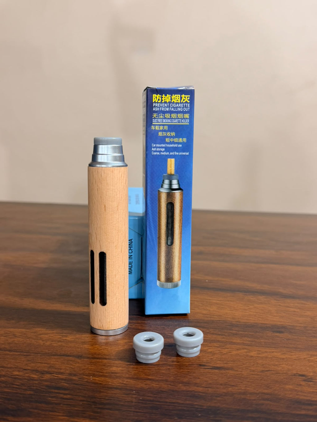 Dust Free Cigarette Ash Protector Holder Enclosed Ashtray