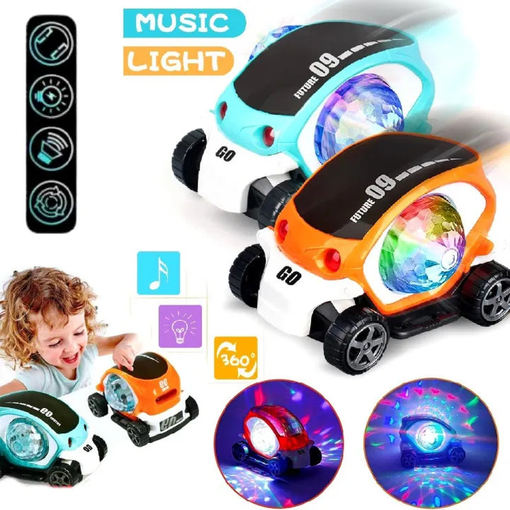 Future 09 Light-Up Concept Car Toy – Futuristic Transparent Dome Car for Kids - Random Color